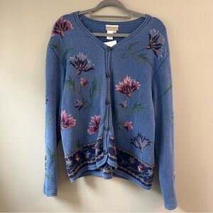 Vintage Flower Patterned Cardigan